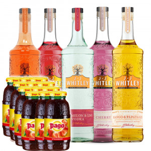 3 x JJ Whitley Gin's 70cl + Free case of Pago (Choice of flavours)